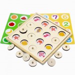 Joc asociere culori sortare si joc memorie1-Jucarii din Lemn si Montessori