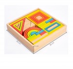 Set cuburi curcubeu - cuburi din lemn Rainbow Blocks - HAM BEBE