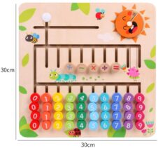 Joc lemn Montessori Labirint Matematica - HAM BEBE