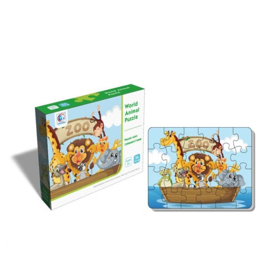 Puzzle carton zoo 24 piese1-Puzzle Copii