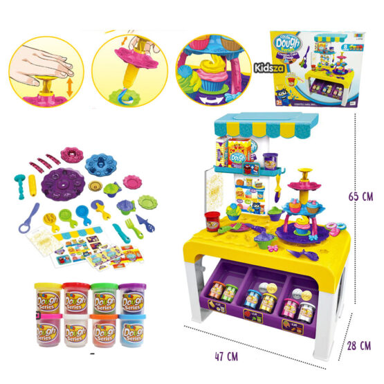 Masuta joaca cu set complet Plastilina Atelier Prajituri 43 piese - HAM BEBE