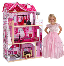 Casuta papusi din lemn cu mobilier Onshine Lady Villa - HAM BEBE