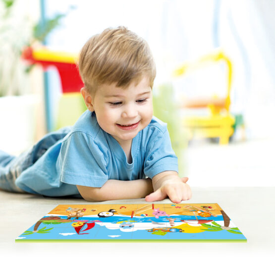 Joc constructiI magnetice si puzzle Magnetic Cubes 29 piese - HAM BEBE