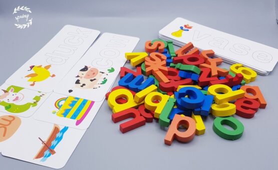 Joc lemn cu litere formam cuvinte spelling game vivi wood71-Jucarii din Lemn si Montessori