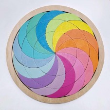 Joc lemn puzzle curcubeu spirala mare4-Jucarii din Lemn si Montessori