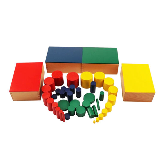 Cilindrii Knobless Joc lemn Montessori - HAM BEBE