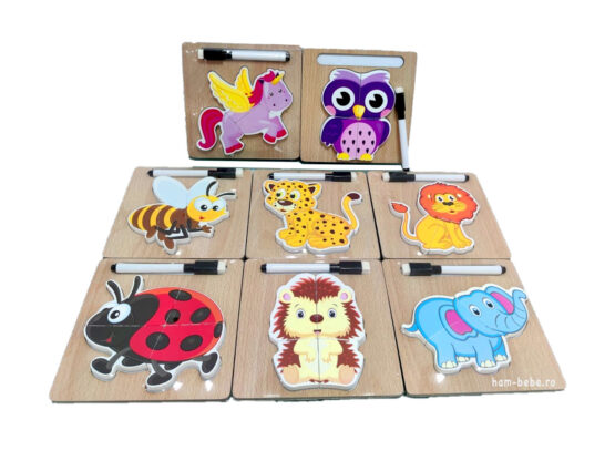 Puzzle lemn 3d magnetic 2 in 1 13-Jucarii din Lemn si Montessori