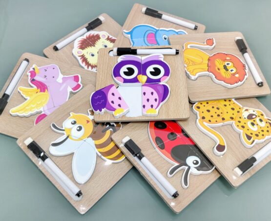 Puzzle lemn 3d magnetic 2 in 1 14-Jucarii din Lemn si Montessori