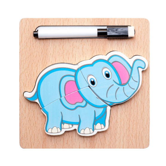 Puzzle lemn 3d magnetic 2 in 1 5-Jucarii din Lemn si Montessori