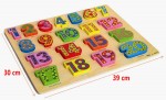 Puzzle 3D lemn numere in engleza 1-20 - HAM BEBE