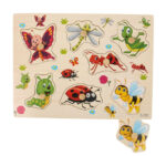 Puzzle lemn Insecte cu maner Model A-3034 - HAM BEBE