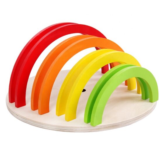 Puzzle lemn curcubeu rainbow joc dublu3-Jucarii din Lemn si Montessori