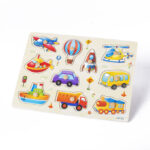 Puzzle lemn incastru cu maner Vehicule TMY-704 - HAM BEBE