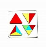 Puzzle Montessori educativ forme curcubeu - HAM BEBE