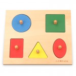 Puzzle montessori forme cu maner dreptunghiular4-Jucarii din Lemn si Montessori
