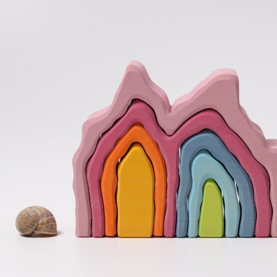 Recif corali joc lemn curcubeu pastel 7 piese15-Jucarii din Lemn si Montessori