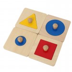 Set 4 puzzle montessori forme cerc patrat3-Jucarii din Lemn si Montessori