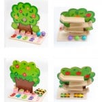 Copac cu fruite joc lemn multifunctional cu pista cu masinute3-Jucarii din Lemn si Montessori