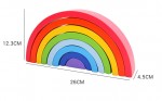 Curcubeu din lemn cu 8 piese Rainbow Blocks - HAM BEBE