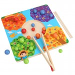 Joc dexteritate si asociere culori fructe si anotimpuri1-Jucarii din Lemn si Montessori