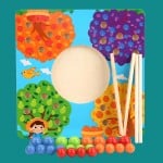 Joc dexteritate si asociere culori fructe si anotimpuri3-Jucarii din Lemn si Montessori
