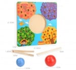 Joc dexteritate si asociere culori fructe si anotimpuri4-Jucarii din Lemn si Montessori