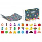 Joc magnetic cifre, forme, fructe carte si puzzle Fancy Chartlet - HAM BEBE