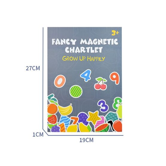 Joc magnetic cifre, forme, fructe carte si puzzle Fancy Chartlet - HAM BEBE