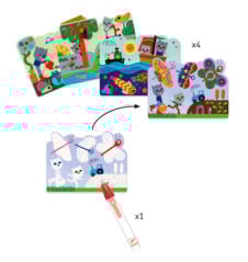 Set planse colorat cu apa pictura cu apa djeco in gradina2 - HAM BEBE