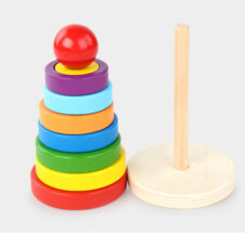 Turn stivuire curcubeu si forme concentrice2-Jucarii din Lemn si Montessori