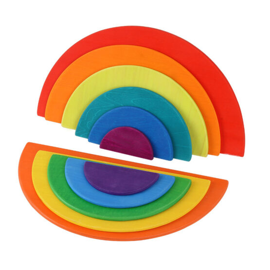 Curcubeu lemn 11 piese jucarie montessori waldorf cx 139 6-Jucarii din Lemn si Montessori