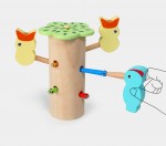 Joc lemn magnetic ciocanitoarea prinde viermisorii motricitate dexteritate4-Jucarii din Lemn si Montessori
