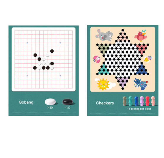 Joc chinezesc de dame si Ludo Chess board 7 in 1 - HAM BEBE