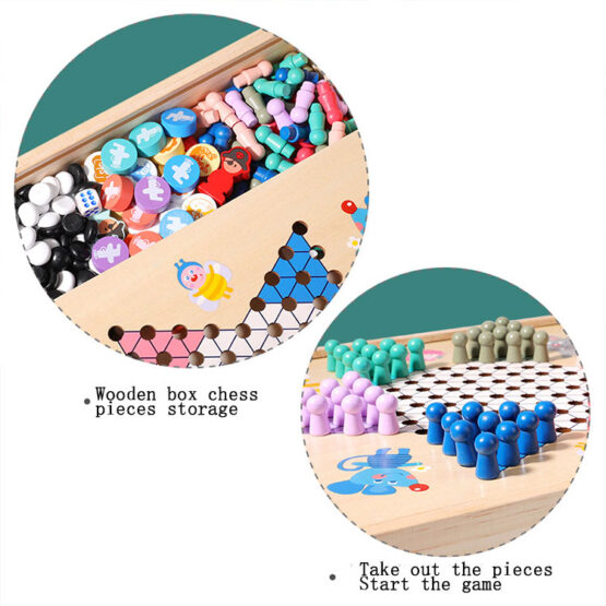Joc chinezesc de dame si Ludo Chess board 7 in 1 - HAM BEBE