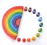 Set 12 spiridusi rainbow waldorf montessori figurine1-Jucarii din Lemn si Montessori