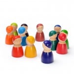 Set 12 spiridusi rainbow waldorf montessori figurine2-Jucarii din Lemn si Montessori