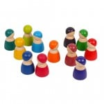 Set 12 spiridusi rainbow waldorf montessori figurine3-Jucarii din Lemn si Montessori