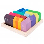 Set 15 casute rainbow blocks2-Jucarii din Lemn si Montessori