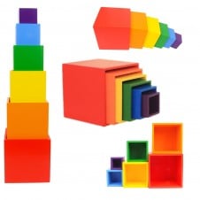 Set 6 cuburi rainbow stivuire cutii lemn5-Jucarii din Lemn si Montessori