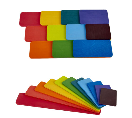 Set constructii creative placi curcubeu rainbow 11 piese3-Jucarii din Lemn si Montessori