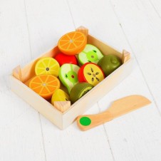 Fructe de jucarie din lemn - joc feliat cu magnet MSN15031-1 - HAM BEBE