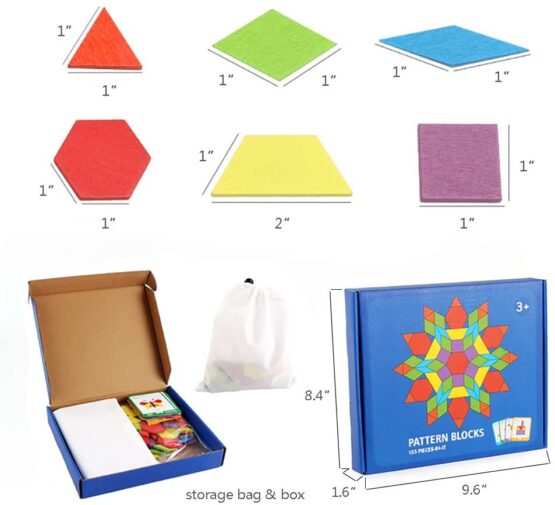 Joc tangram lemn 155 piese4-Jucarii din Lemn si Montessori
