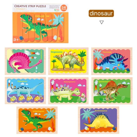Puzzle din lemn creative puzzle strips 10-Puzzle Copii
