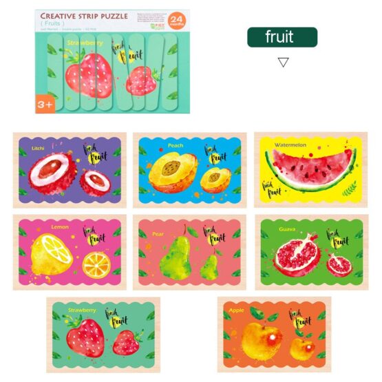 Puzzle din lemn creative puzzle strips 11-Puzzle Copii