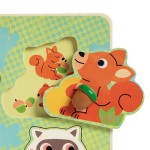 Puzzle lemn cu butoni animale din padure djeco1-Puzzle Copii