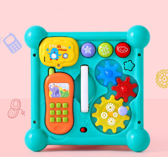 Cub educativ interactiv inteligent cu telecomanda jucarie bebe12-Centre activitati