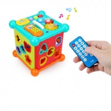 Cub educativ interactiv inteligent cu telecomanda jucarie bebe2-Centre activitati