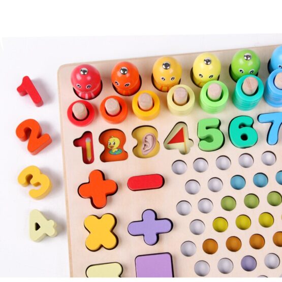 Joc lemn matematica dexteritate logarithmic 5 in 1 2-Jucarii din Lemn si Montessori