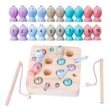 Joc pescuit magnetic catch worms fishing game 21piese2-Jucarii din Lemn si Montessori