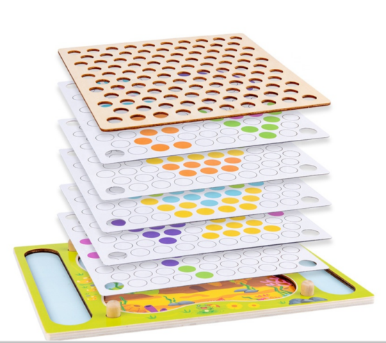 Joc pescuit magnetic si dexteritate bilute cu penseta 2 in 1 3-Jucarii din Lemn si Montessori